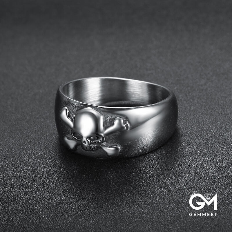 Titanium Steel Small Skull Ring