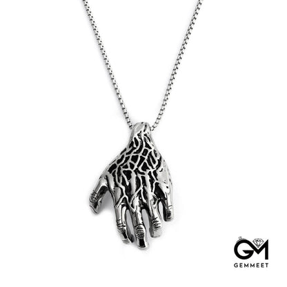 Talons Bully Titanium Steel Ghost Hand Necklace