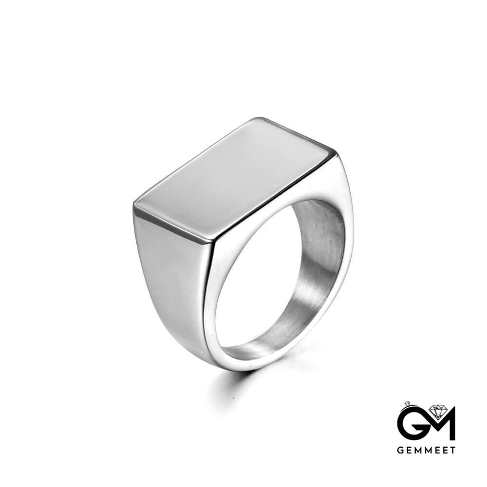 Simple Titanium Steel Personality Smooth Ring