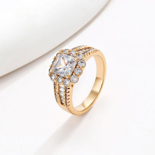 Hip-hop Exaggerated Trend Fashion Zircon Ring