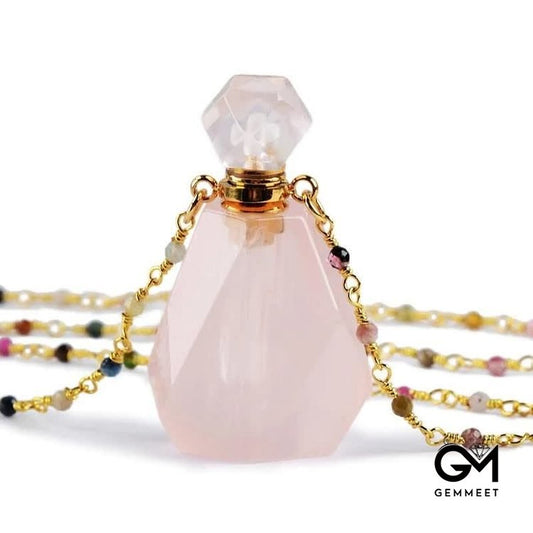 Crystal Perfume Bottle Necklace