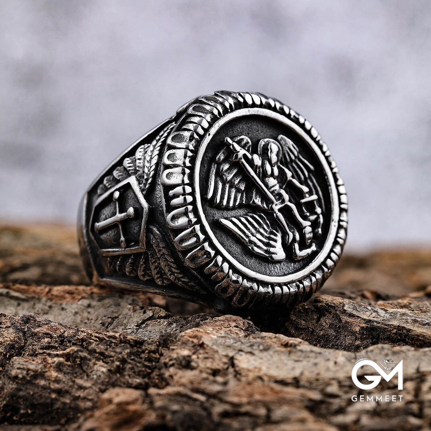 Angel Cross Seal Shape Ring