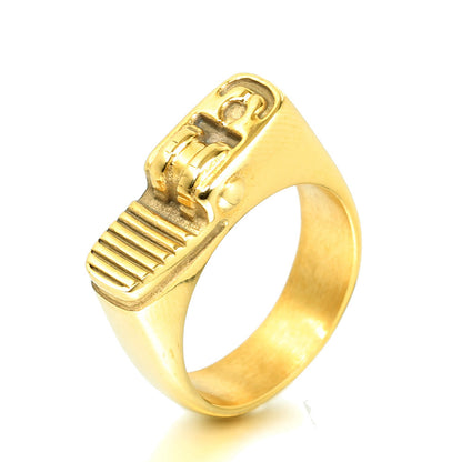 Creative Lighter Men's Vintage Stainless Steel Ring