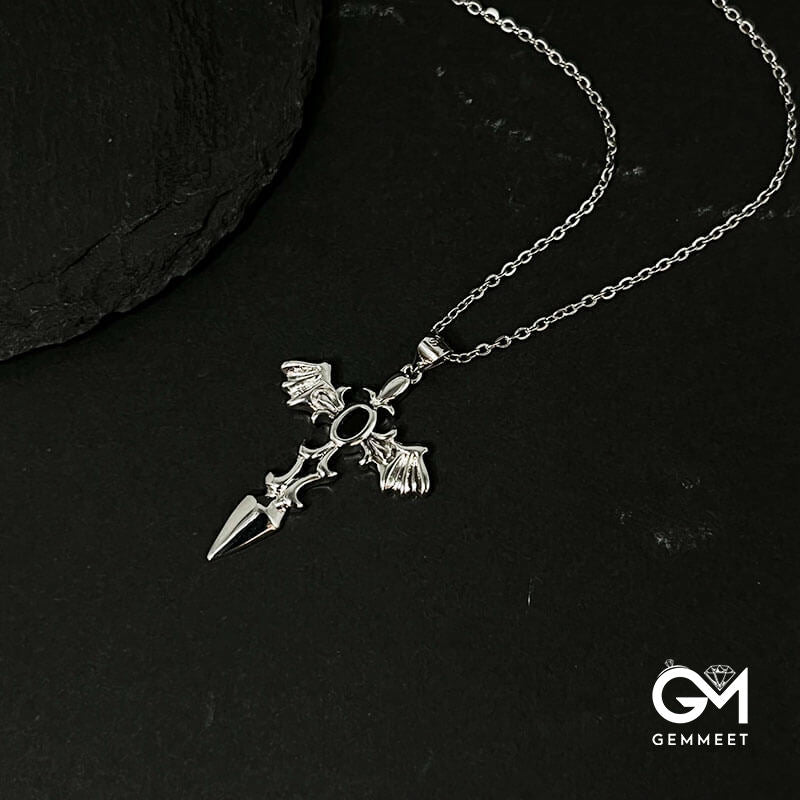 Hip Hop Retro Demon Wings Necklace