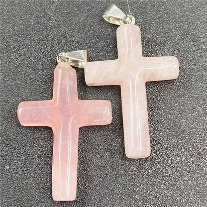 Colour Crystal Cross Healing Pendant