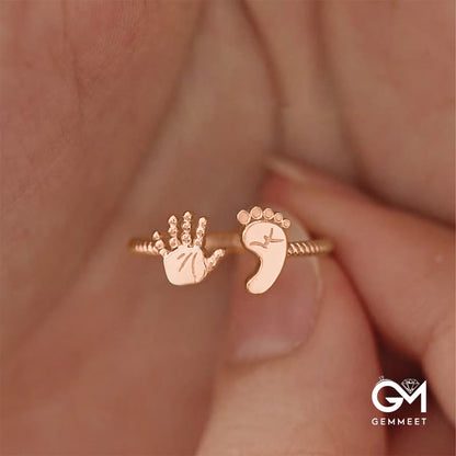 For Mother-You Are Going To Make A Wonderful MAMA BABY Palm And Feet Ring