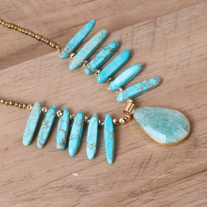 Bohemian Style Turquoise Necklace