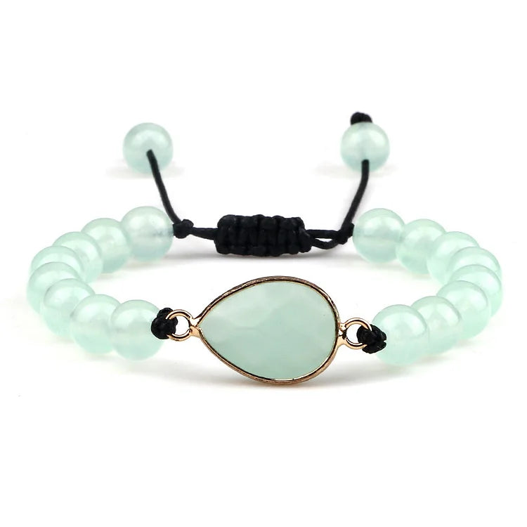 Amazonite Stone Beaded Opalite Bracelet