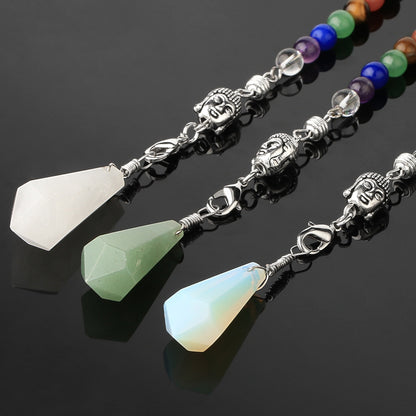 Colored Stone Beads Diamond Pendant Cut Face Pendant