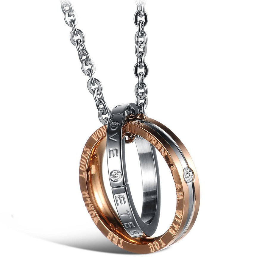 "Eternal Love" Couple Zircon Necklace