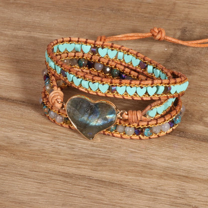 Glitter Stone Cut Multi-layer Beaded Bracelet