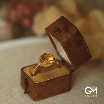 "Golden Luster" Dainty Citrine Ring Price