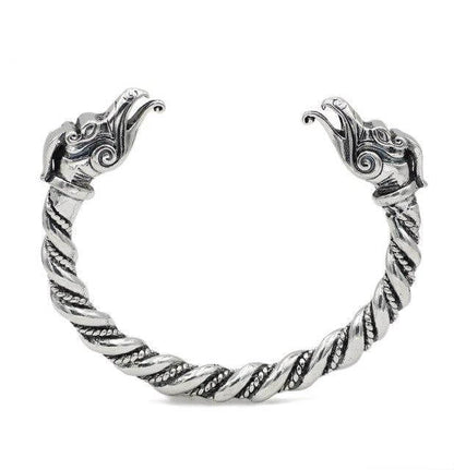 Two Wolf Symbol Two Headed Snake Pagan Bracelet