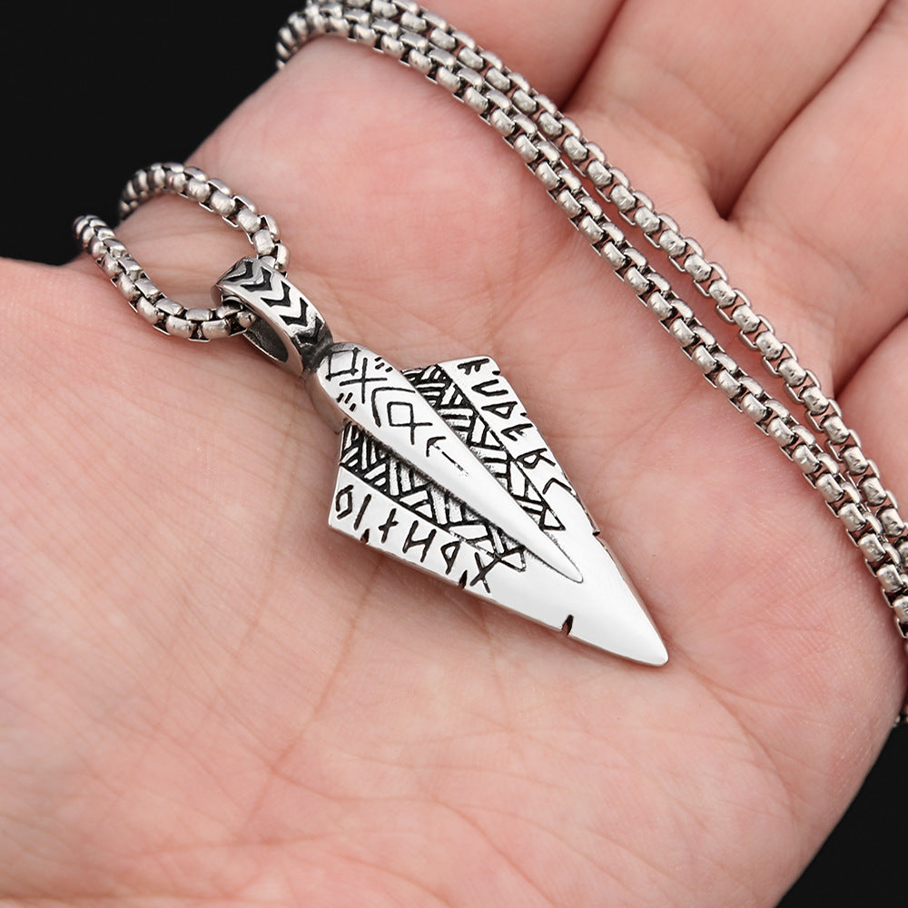 Spearhead Gunny Viking Arrow Necklace