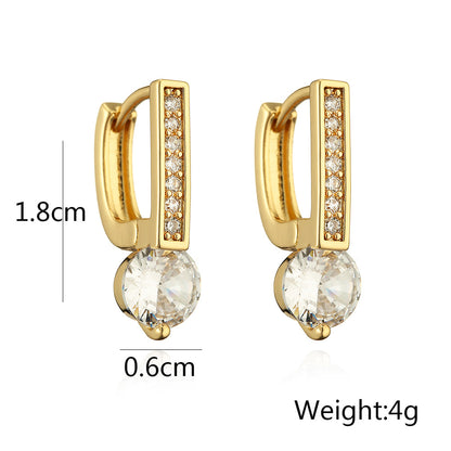 Golden U Shape Hoop Earrings