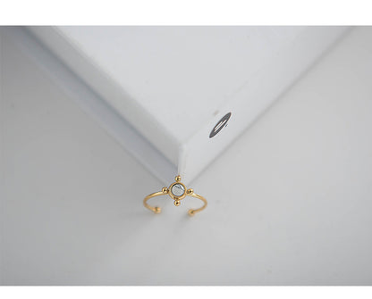 Cute Minimalism White Turquoise Ring