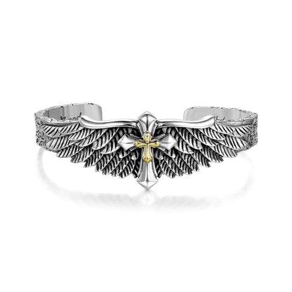 Angel Cross Sterling Silver Bracelets