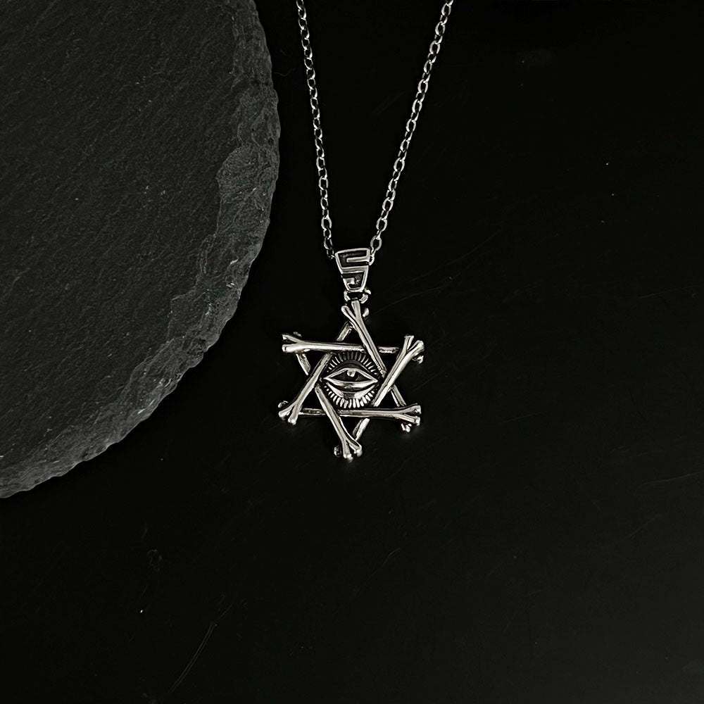 Men's Hexagram Demon's Eye Necklace