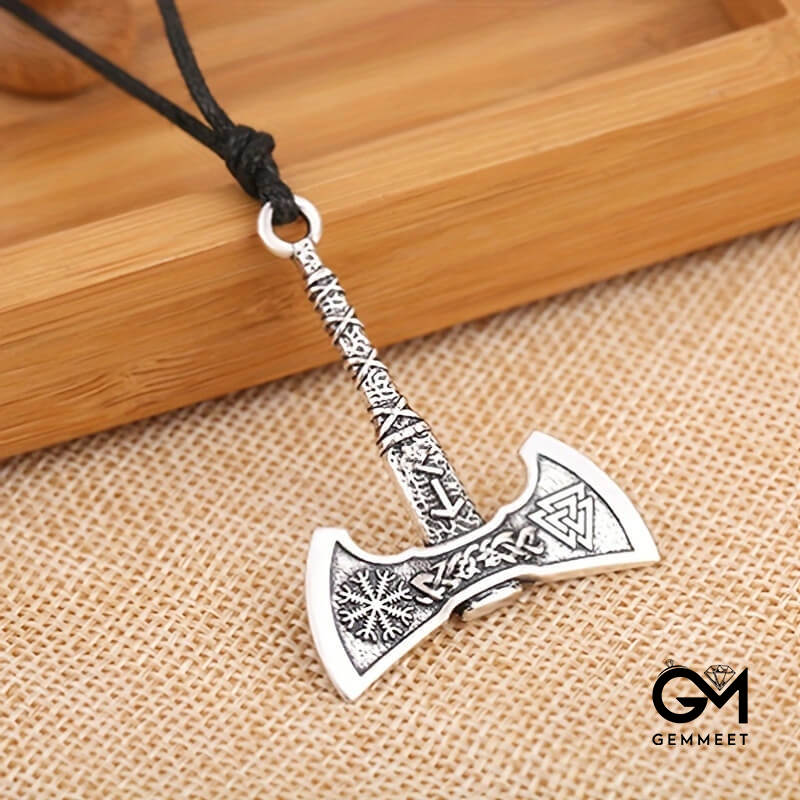 Vintage Tomahawk Slavic Pendant Necklace