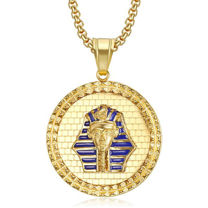 Hip Hop Jewelry Gold Plated Egyptian Pharaoh Pendant