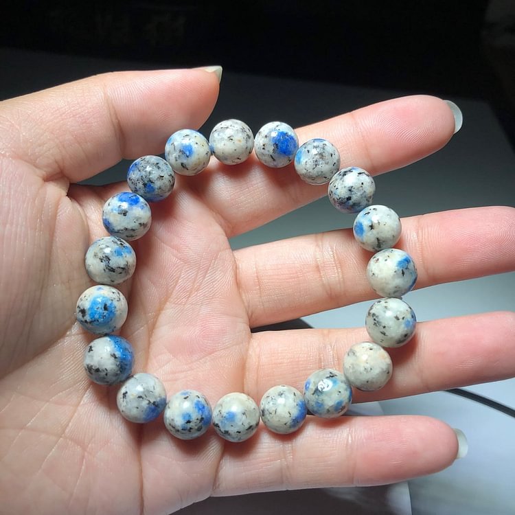 Natural Azurite 11mm Beads Energy Stone Bracelet