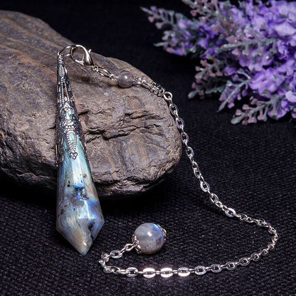 Grey Moonstone Protection Pendulum