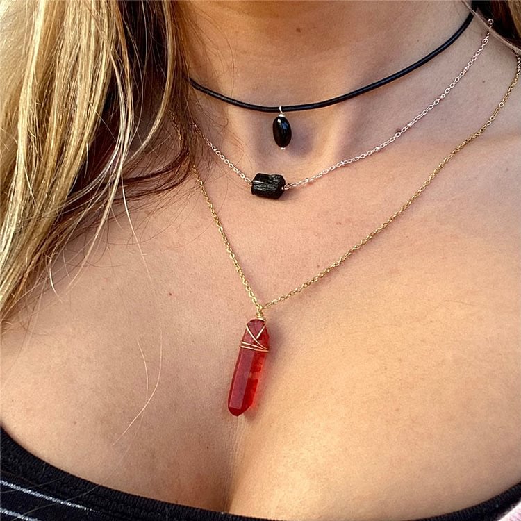 Healing Red Crystal Necklace