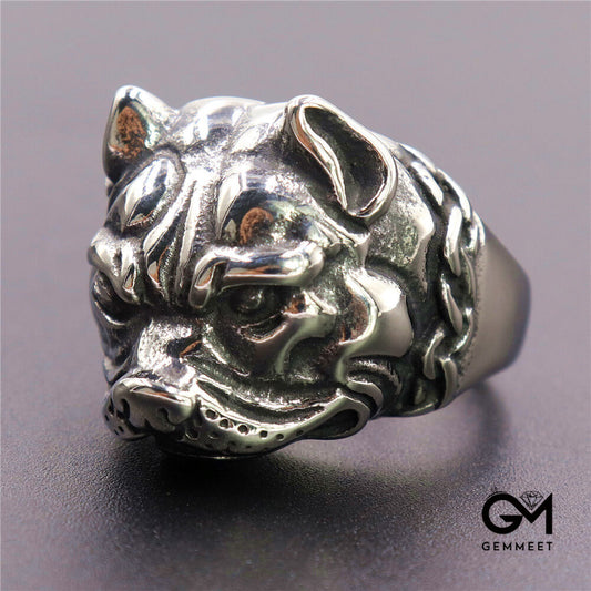 Stainless Steel American Pit Bull Ring for Men