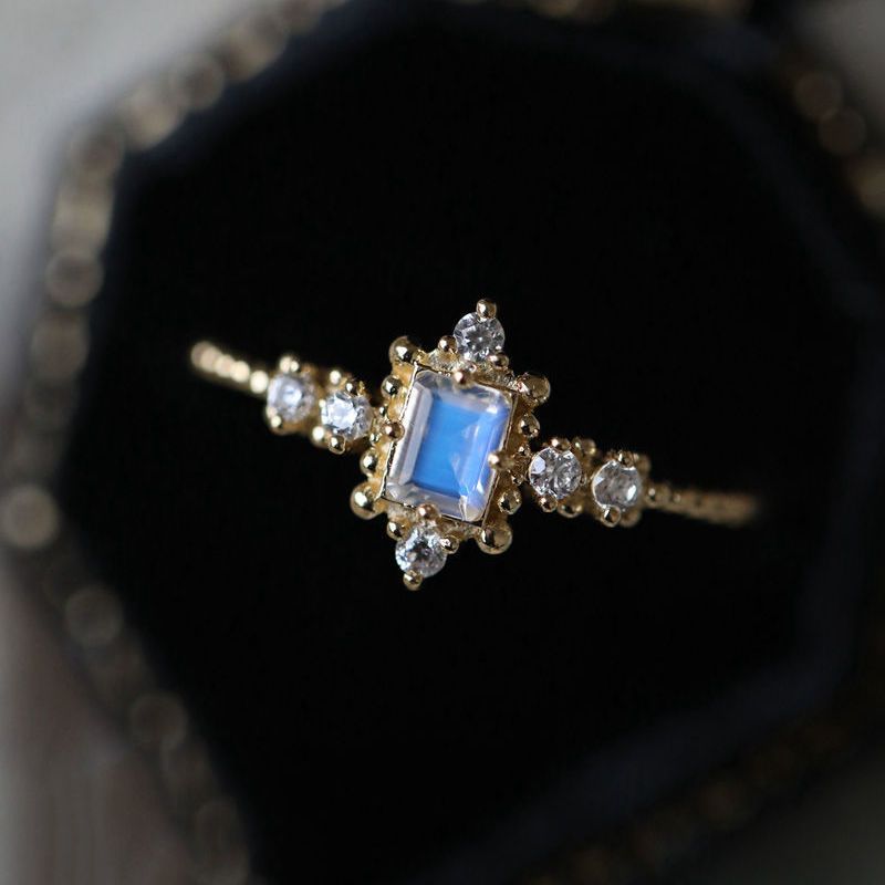 Diana of Dawn Moonstone Ring