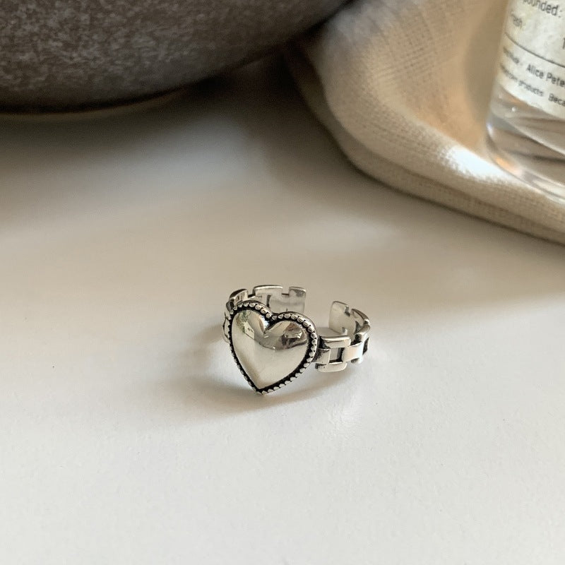 Simple Three-dimensional Love Geometric Chain Adjustable Ring