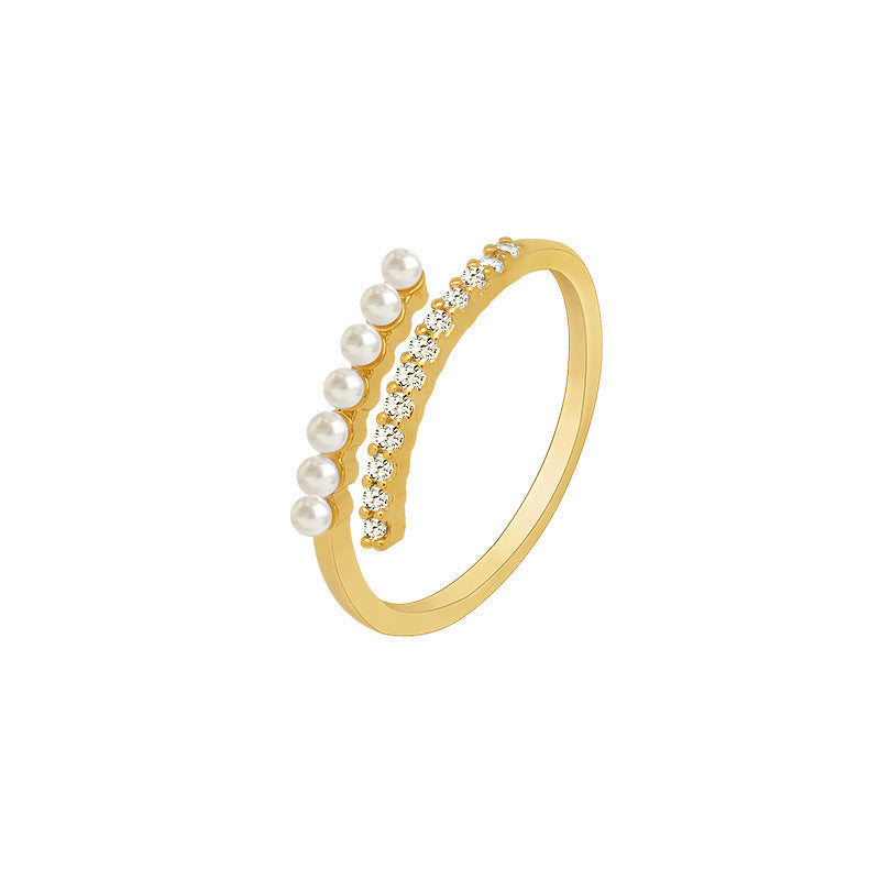 S925 Silver Pearl Fashion Ring