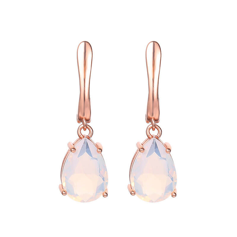 Pear Cut Color Gem Dangle Earrings