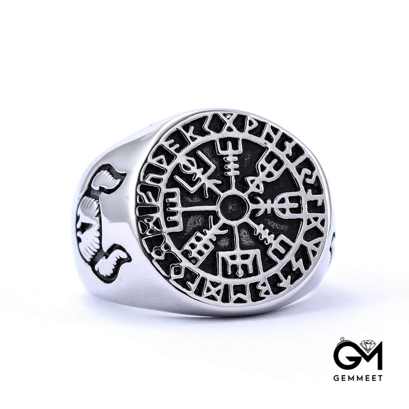 Viking Myth Horn Titanium Steel Men's Ring