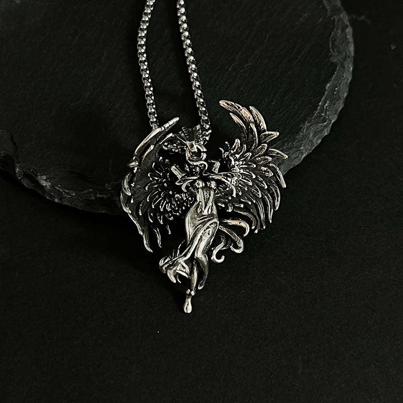 Retro Angel Wings Necklace