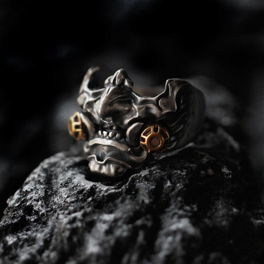 Men's Vintage Samurai Mask Ring