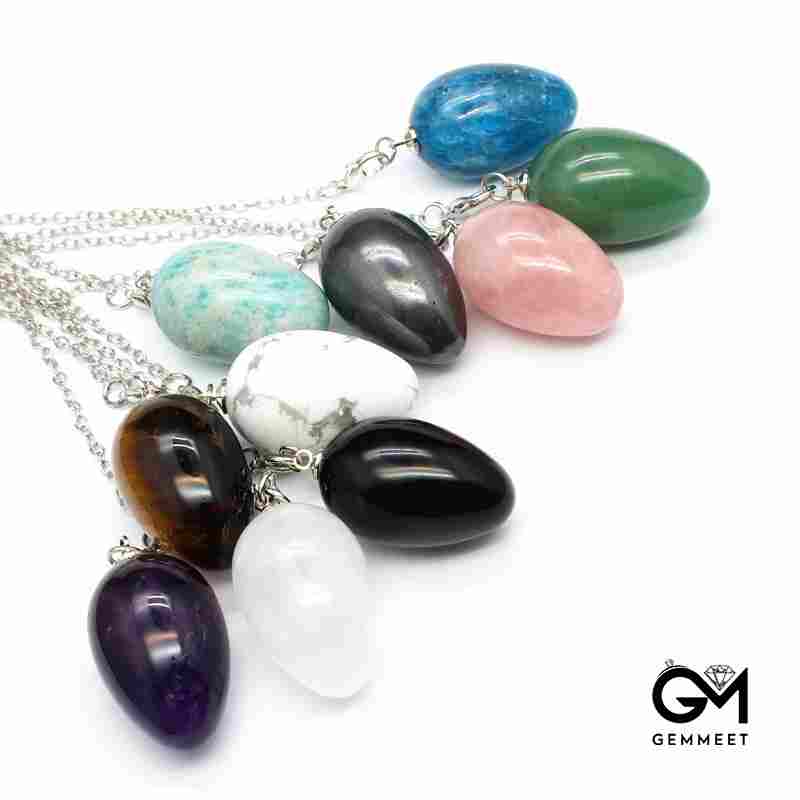 Crystal Small Egg Stone Spirit Pendulum