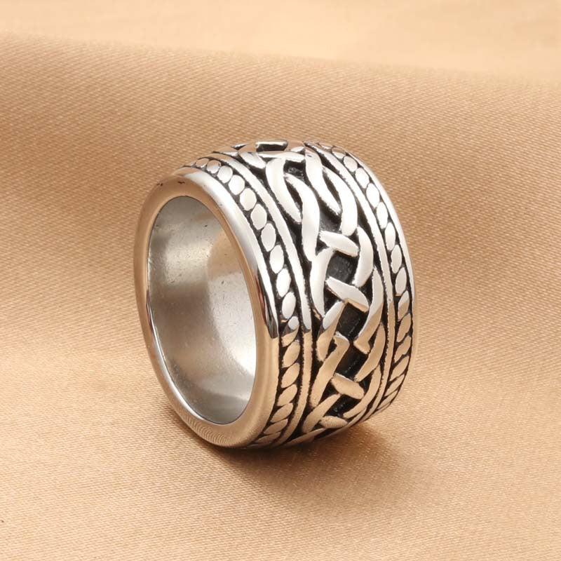 Retro Trendy Men's Twisted Knot Ring