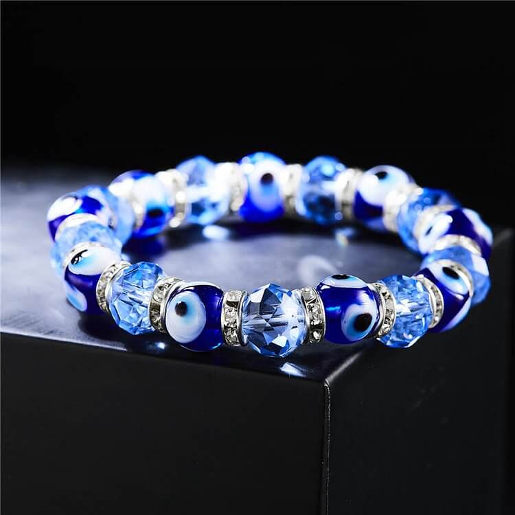 Blue Evil Eye & Hamsa Epoxy Zircon Bracelet