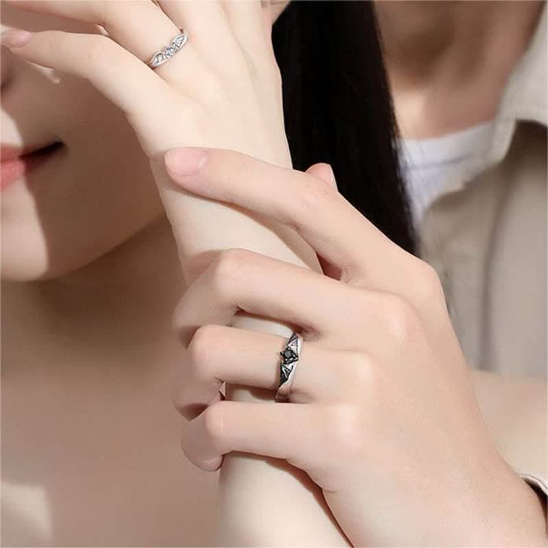 Angel and Devil Couple Promise Ring