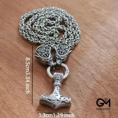 Vintage Viking Thor's Hammer Pendant Necklace