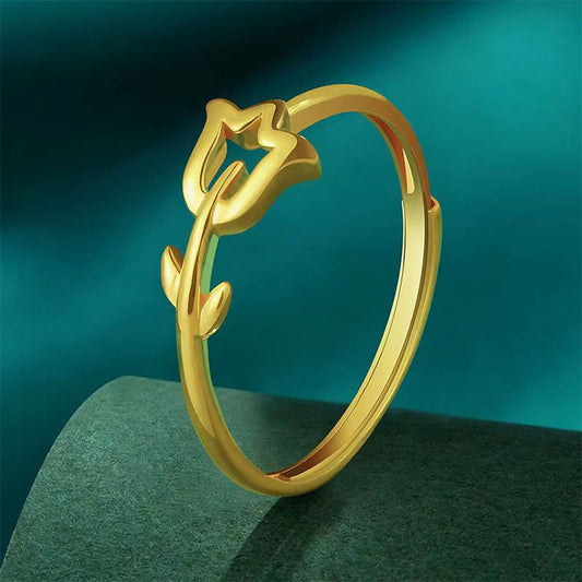 Little Prince's Rose Open Ring