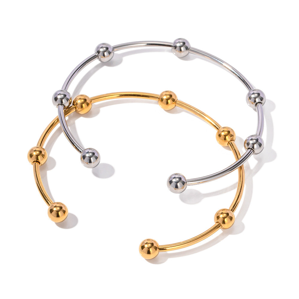 Titanium Steel Light Luxury Minimalist Steel Ball Bracelet