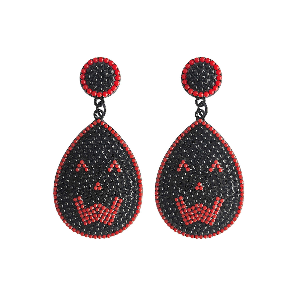 Halloween Creative Funny Little Devil Shape Bead Earrings