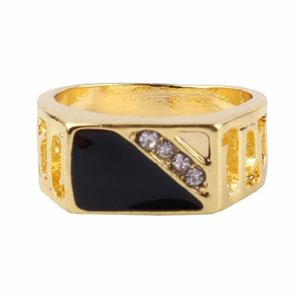 Classic Square Black Signet Ring