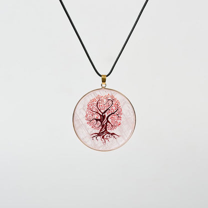 Crystal Hamsa Chakra Tree Of Life Necklace