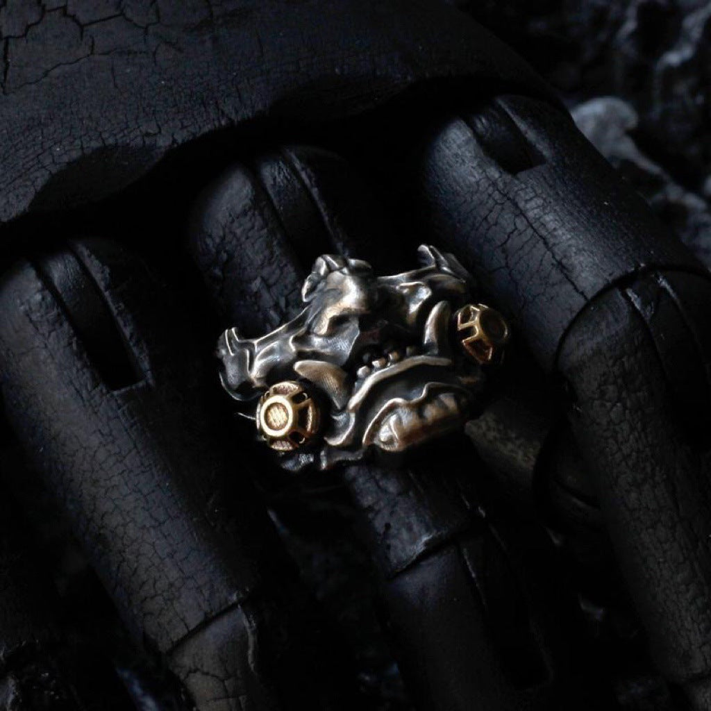 Men's Vintage Samurai Mask Ring