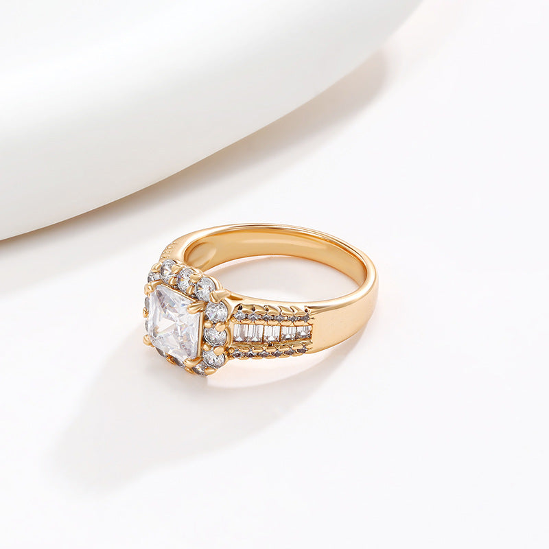 Hip-hop Exaggerated Trend Fashion Zircon Ring