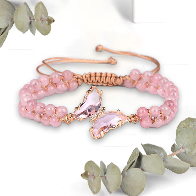 Butterfly Woven Crystal Bracelet