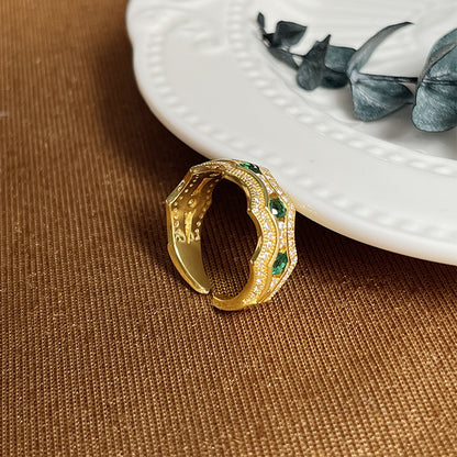 Gold-plated Zircon Safre Vintage Ring