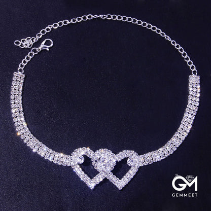 Beach Love Shiny Zircon Anklet